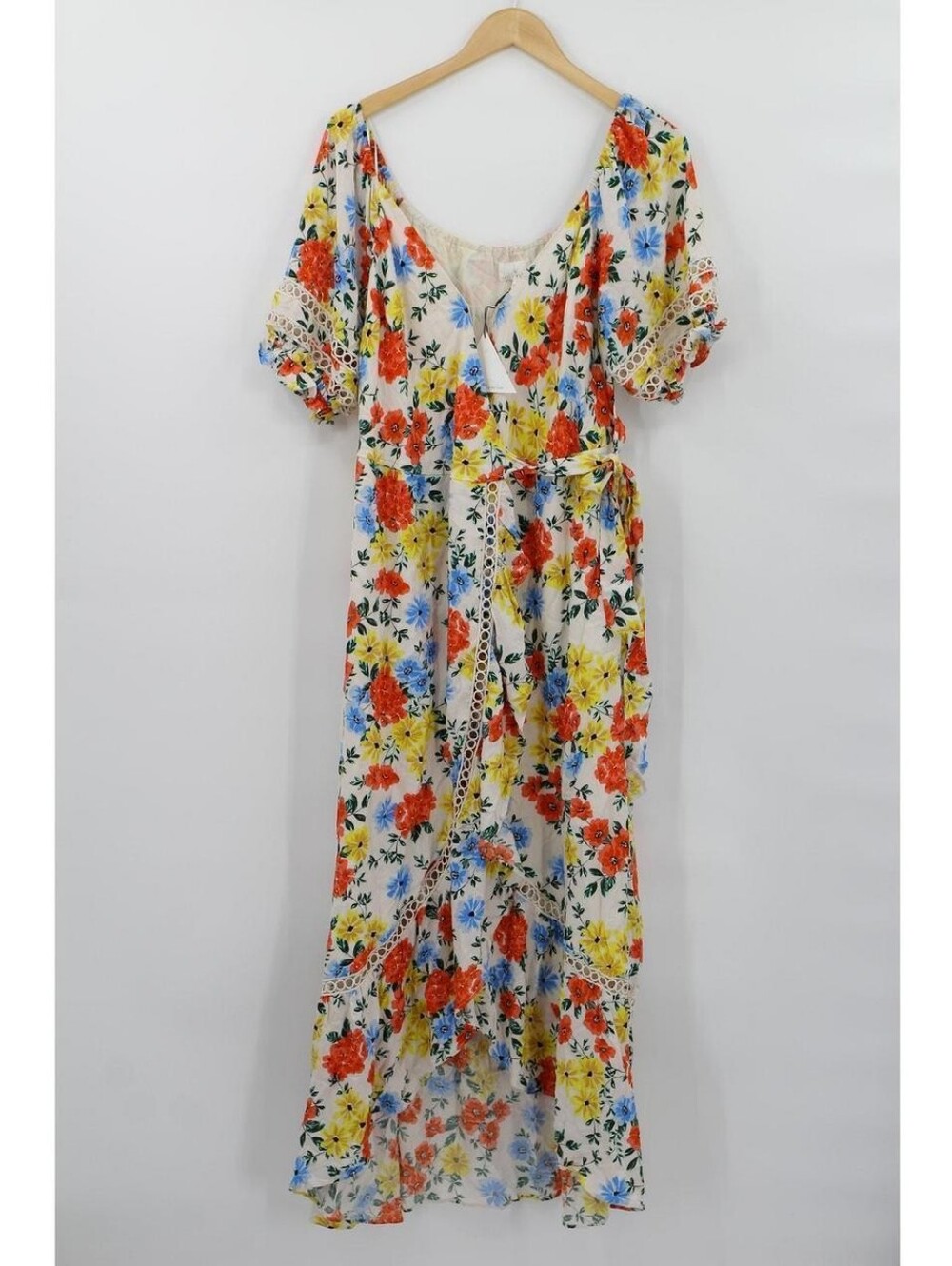 Floral Wrap Maxi Dress in Multi